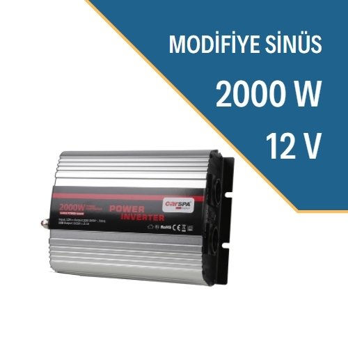 Carspa 2000W-12V Modifiye Sinüs İnverter