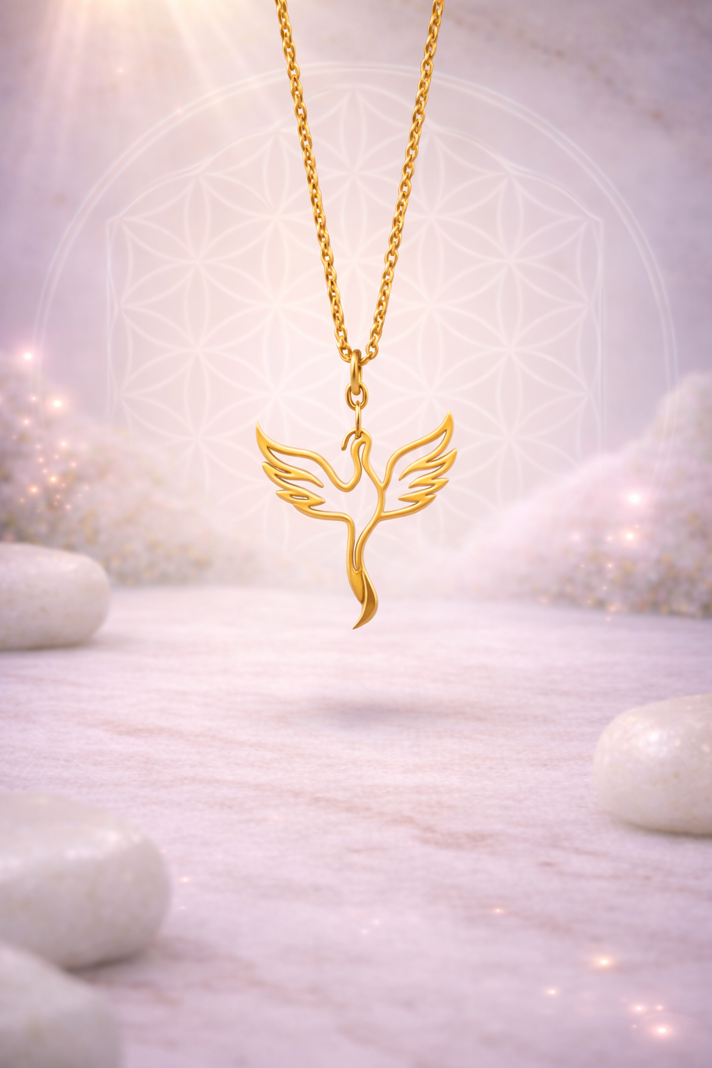 Pendentif petit phoenix doré