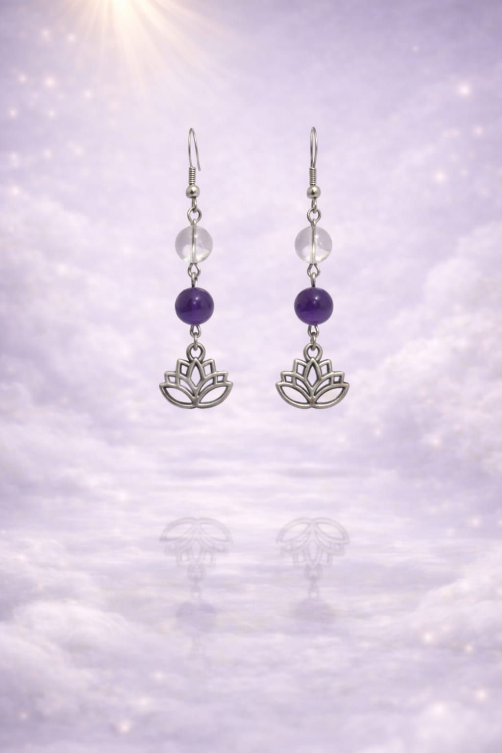 Boucles d'oreilles Fleur de lotus