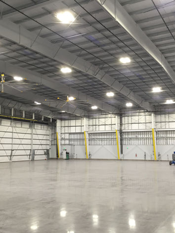 Professional bird control installation in commercial aviation hangar in Los Angeles, done by Nation Wide Bird Control