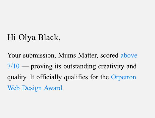 Orpetron Award Winner
