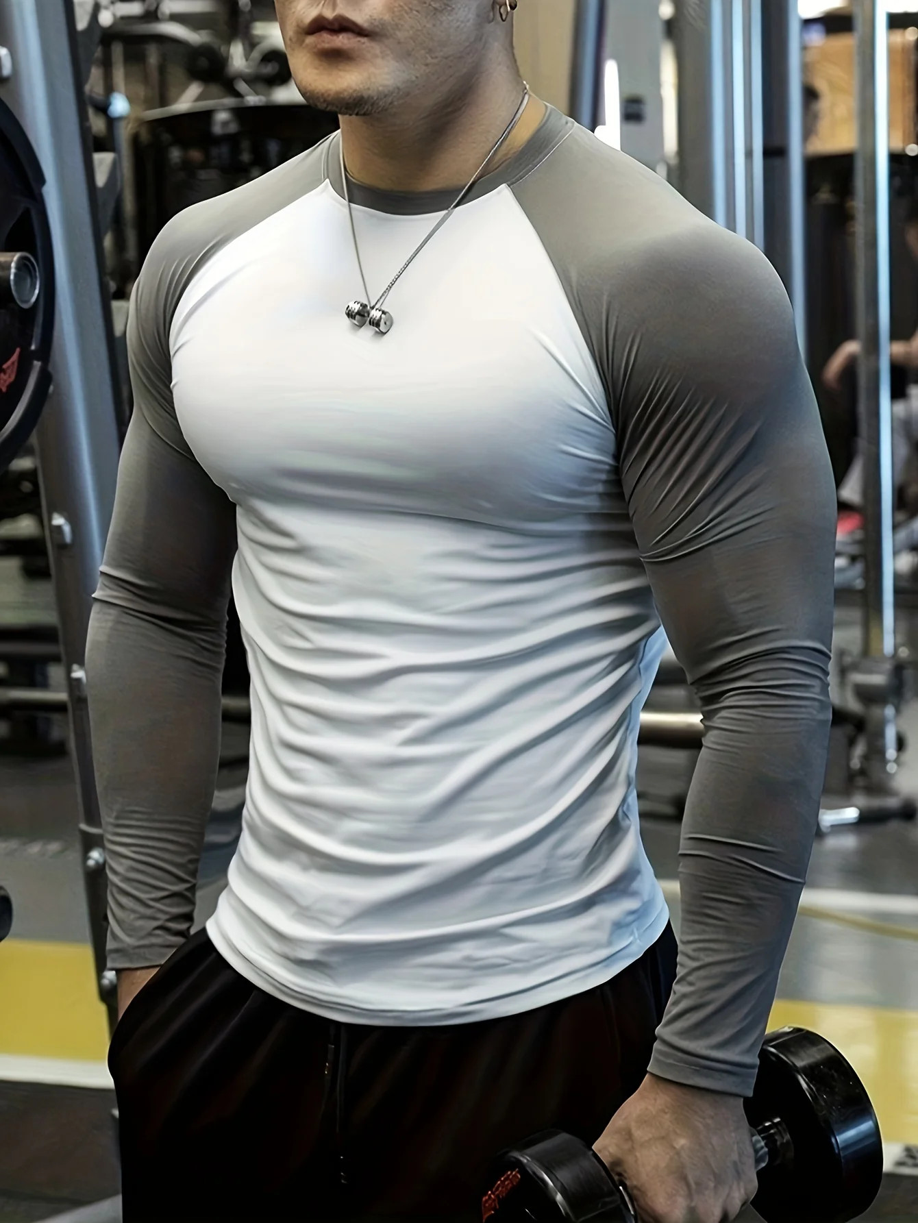 Men's Quick Drying Soccer and Basketball Tight Fitting Top, High Elasticity