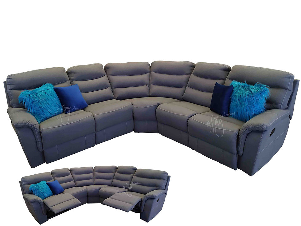 Salas Querétaro sala esquinera, moderna Afag Mueblerías Querétaro