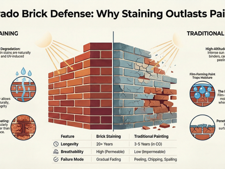 Brick staining vs painting: which lasts longer in Colorado and why the answer may surprise you