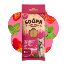 Soopa Strawberry Dog-Quiri Dental Sticks 100g