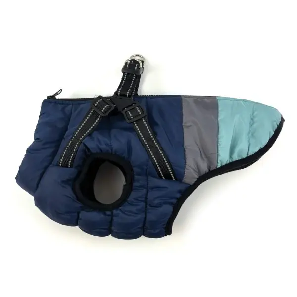 Happy Pet Dark Blue Trio Harness Dog Coat