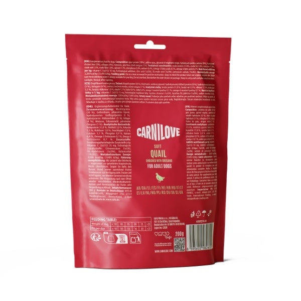 Thumbnail: Carnilove Semi-Moist Dog Treats Quail with Oregano 200g