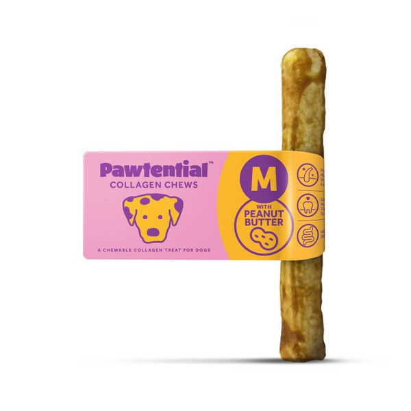Pawtential Collagen Chew Peanut Flavour Medium 70g