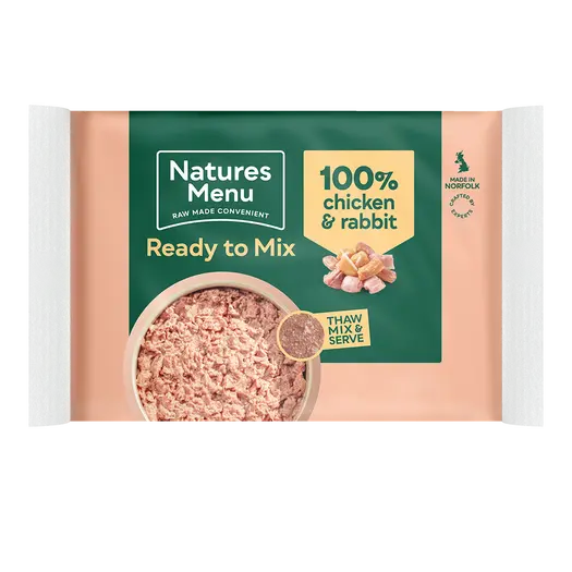 Natures Menu Frozen 100% Chicken & Rabbit Block 12 x 400g