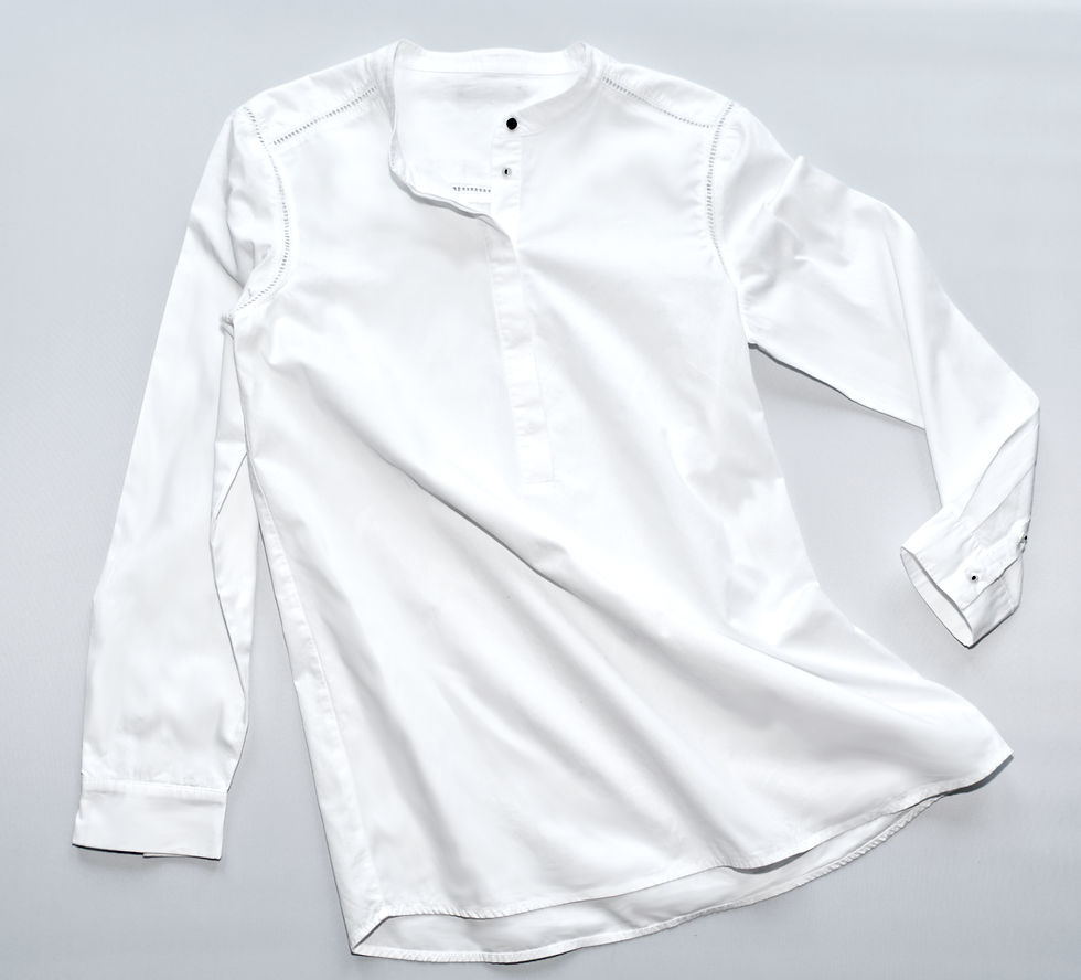 Thumbnail: Cotton shirt with lace trim details " Spica"