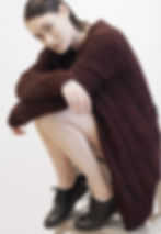 Thumbnail: Chunky hand knit long cardigan " Alkaia"