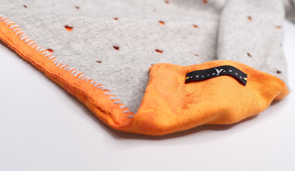 Thumbnail: Wool / Pashmina dubble sided scarf "Daifilo"
