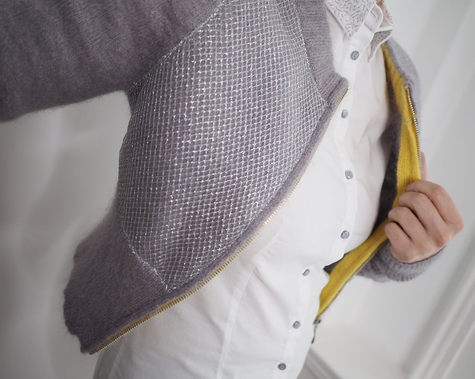 Thumbnail: Wool/mohair crop cardigan " Pericles "