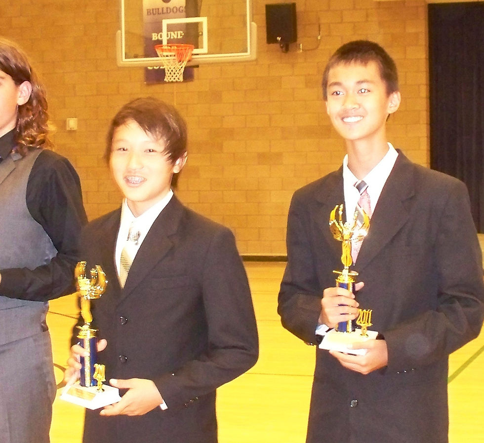 Jerry and Victor (right) smiling as PF Champions!