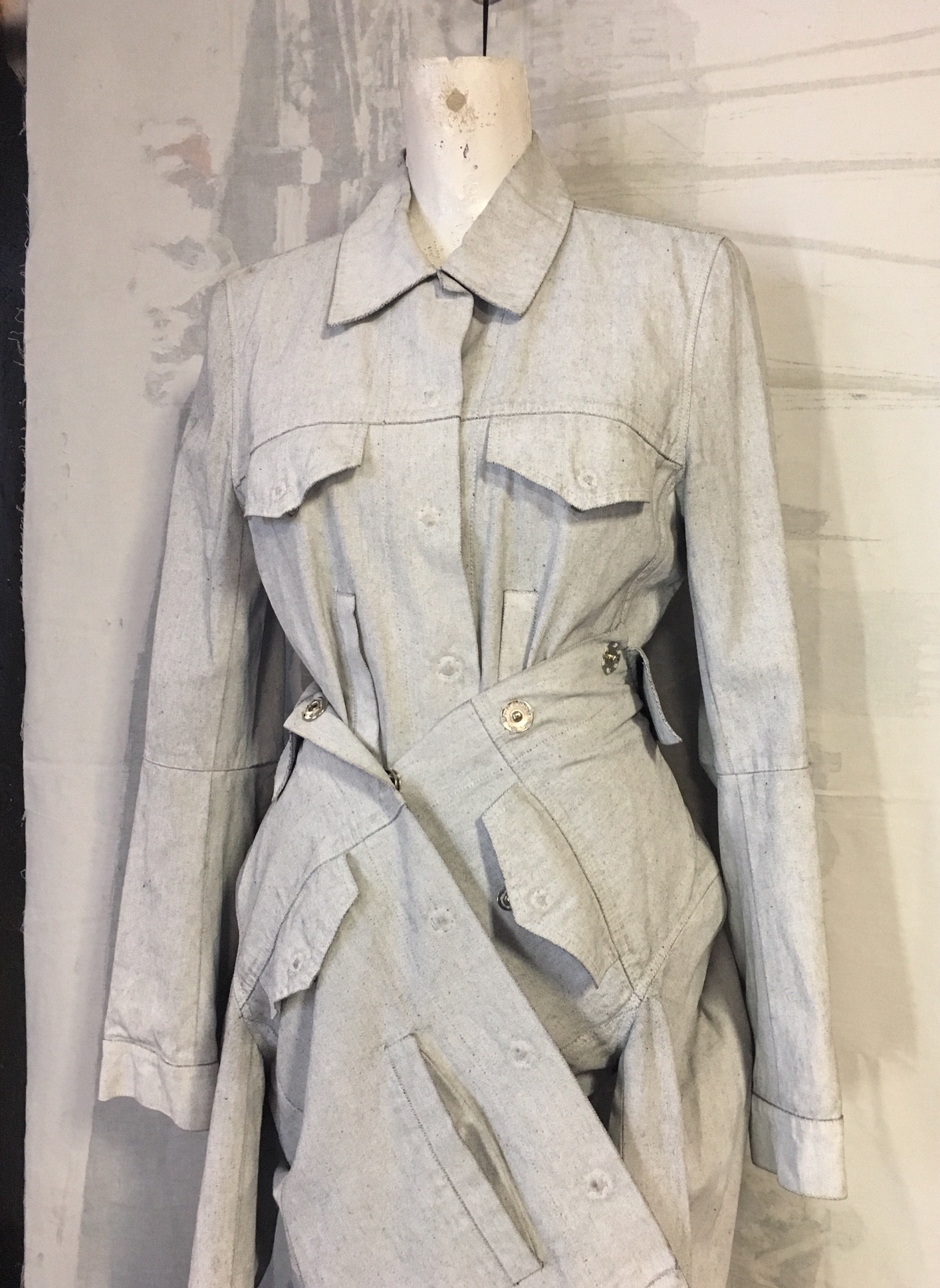Ann Demeulemeester Patti Smith 6 piece set top wrap dress skirt
