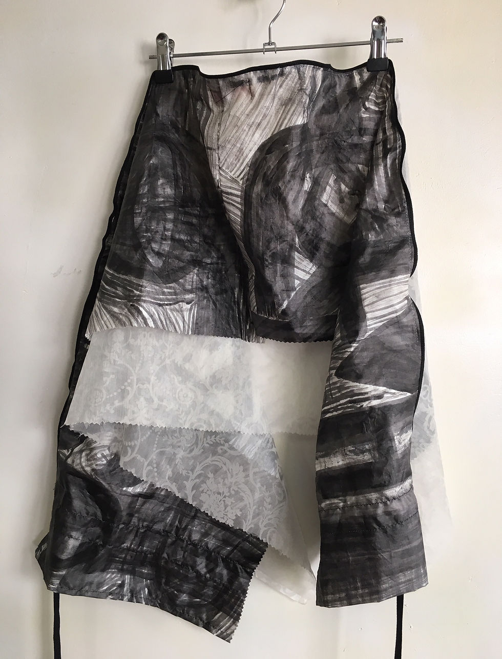 Thumbnail: handpainted paper silk mini skirt