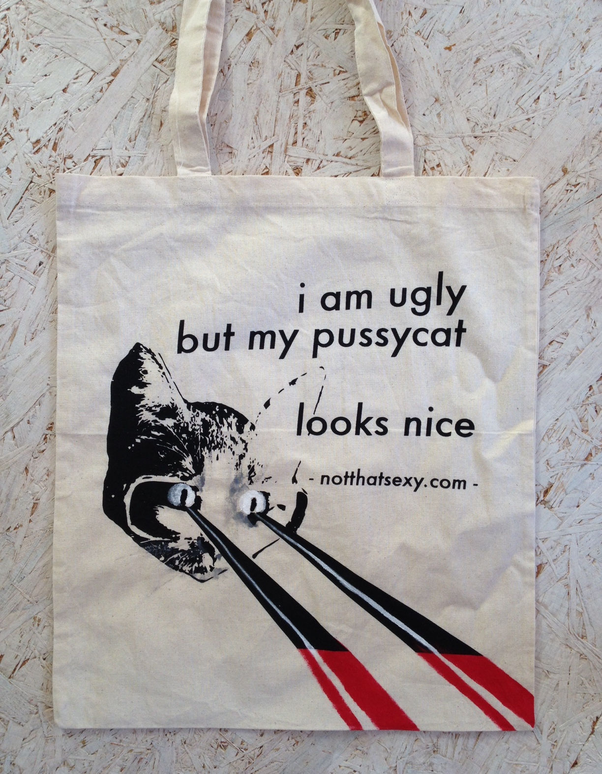 support donate NotThatSexy & recieve a handprinted tote bag