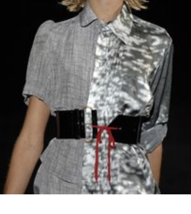 Thumbnail: silk a.f. Vandevorst reworked runway set belt dress skirt 3 pcs