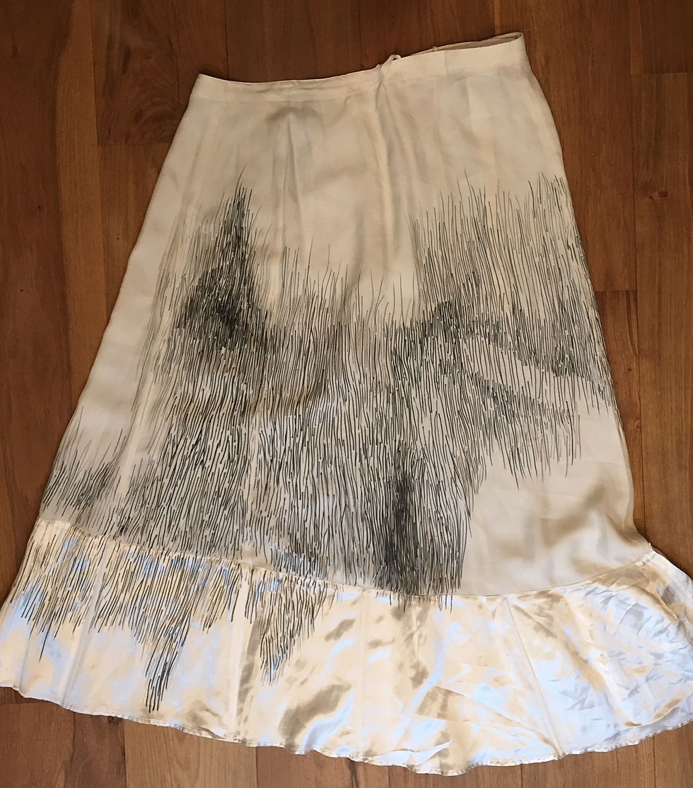 Thumbnail: drawing on Ann Demeulemeester skirt