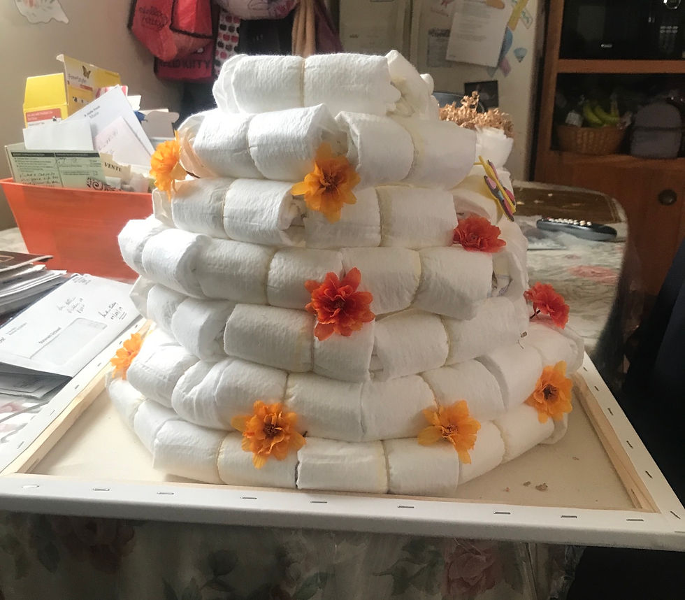 Beehive Diaper Cake with Honey Pot