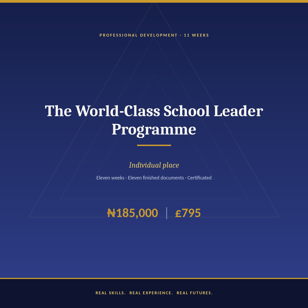 The World-Class School Leader Programme (Individual)