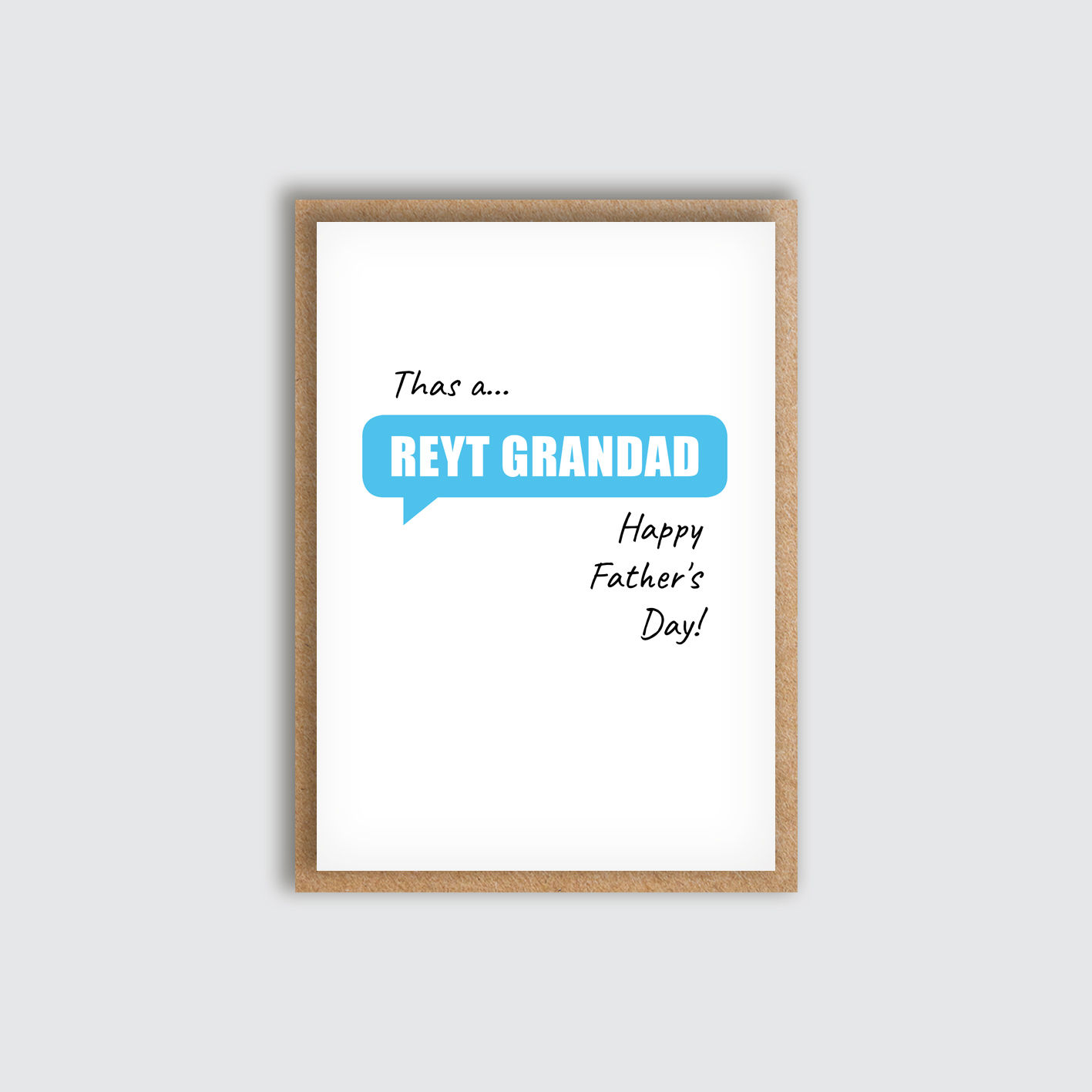 Grandad Yorkshire Father's Day Card. Front view of card.