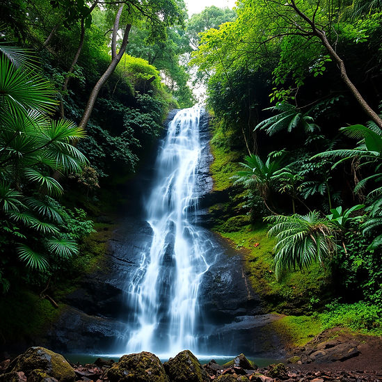 Honolulu, Hawaii, waterfall inside the rain forest.jpg