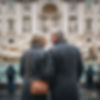 Trevi Fountain in Rome on a cold day.jpg