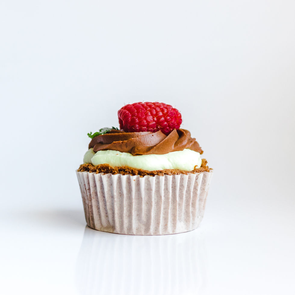 photograph-of-chocolate-cupcake-with-red