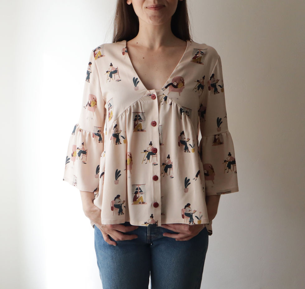 Taller de costura - Blusa volantes