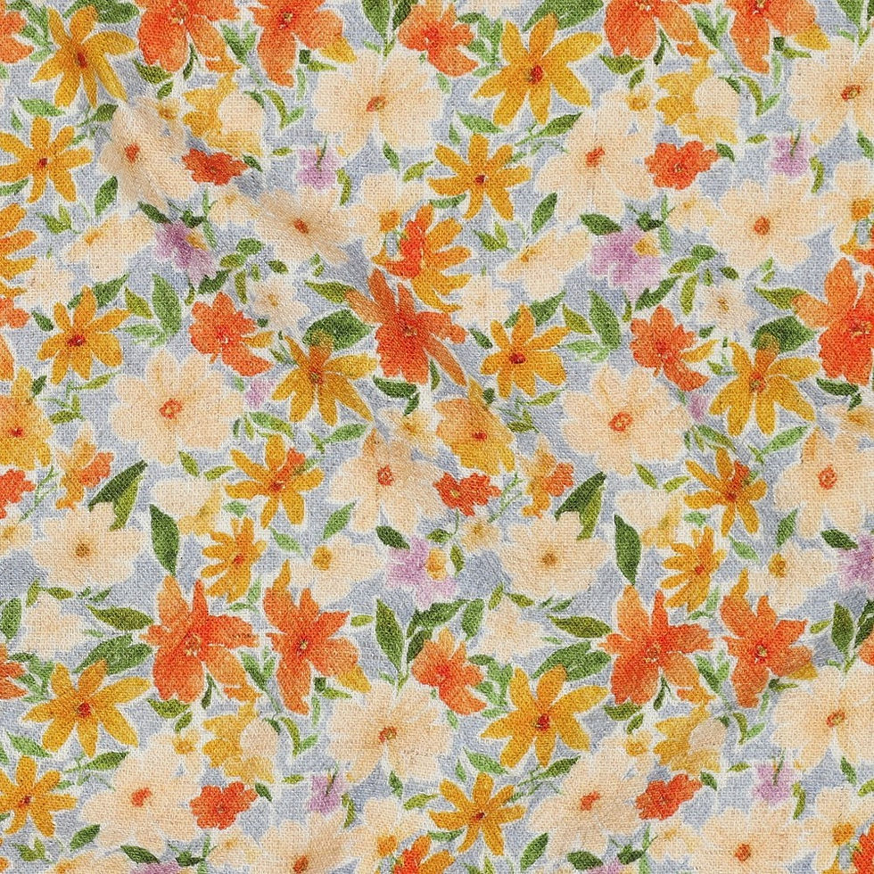 Miniatura: Lino-Viscosa Flores