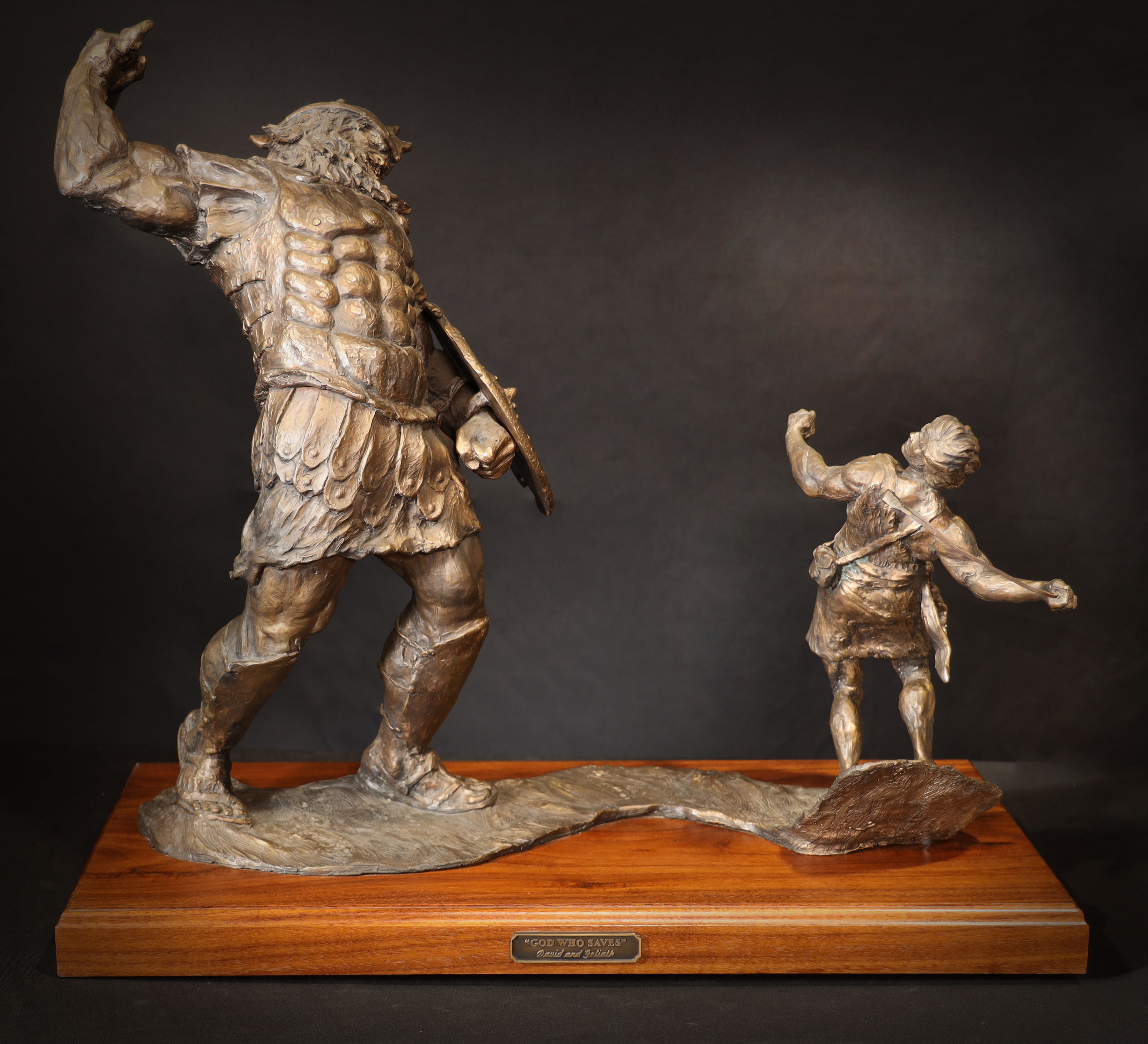 "David And Goliath" 32''L  x 12" W  x  26"H