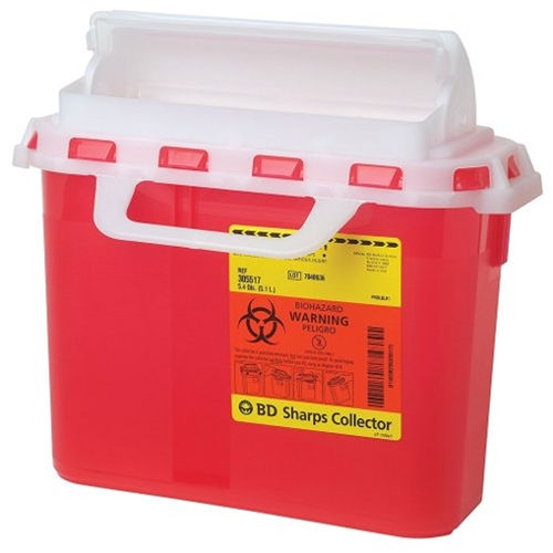 5.4 quart sharps container - horizontal