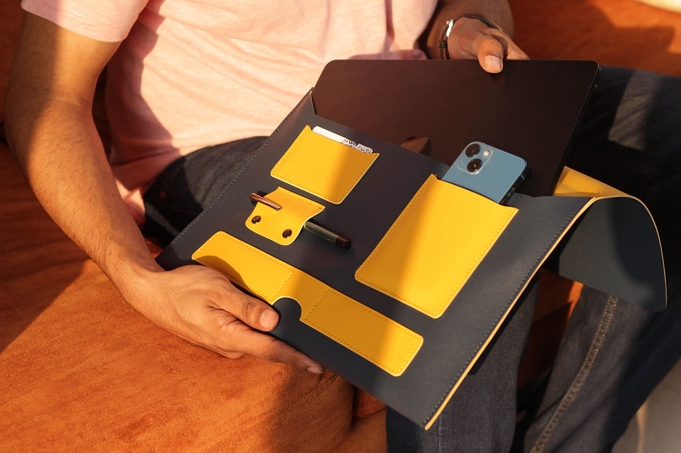 Thumbnail: Laptop Sleeve with Smart section for Mobile, Keychain, Headphones