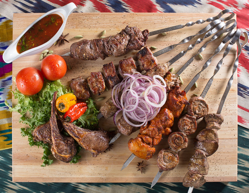 Arranged Food and Objects