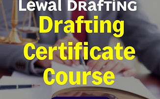 LEGAL DRAFTING CERTIFICATE COURSE complete online coaching course with live classes, recorded lectures and mentorship