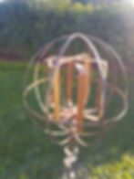 5 ring welded sphere on base 1.3 metres