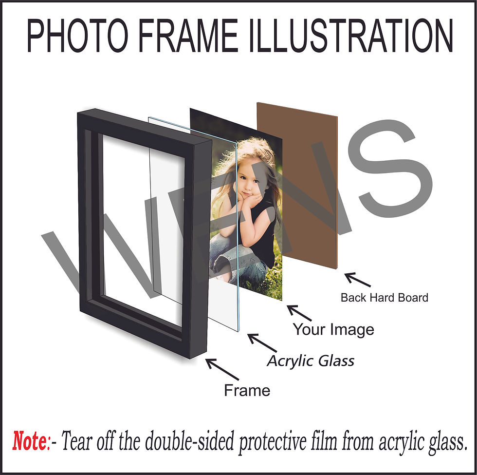 Thumbnail: WENS Double Framing Synthetic Wood Wall Mount And Table Photo Frame- Black