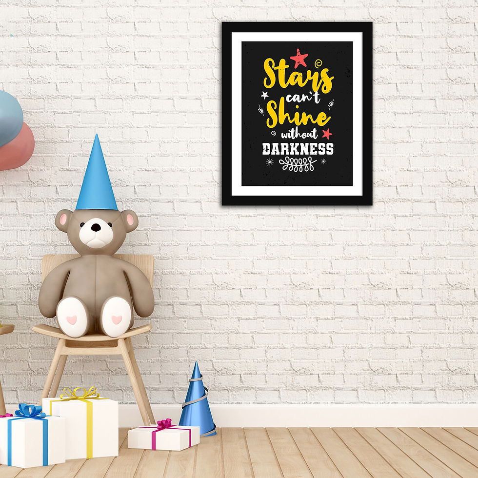 Thumbnail: Multicolor 14X17 Inch  "Funny Quotes " Framed Poster with Front Acyclic Glass