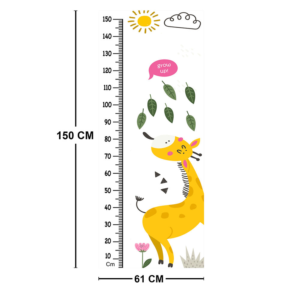 Thumbnail: WENS Giraffe Height Measurement Removable Wall Sticker