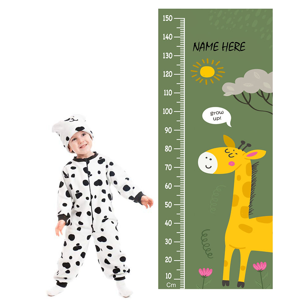 Thumbnail: WENS Cute Giraffe Height Measurement Removable Wall Sticker