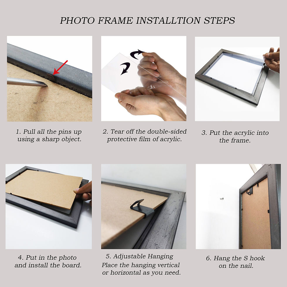 Thumbnail: WENS Set of 15  Synthetic Wood Wall Mounted Photo Frames- Multicolor