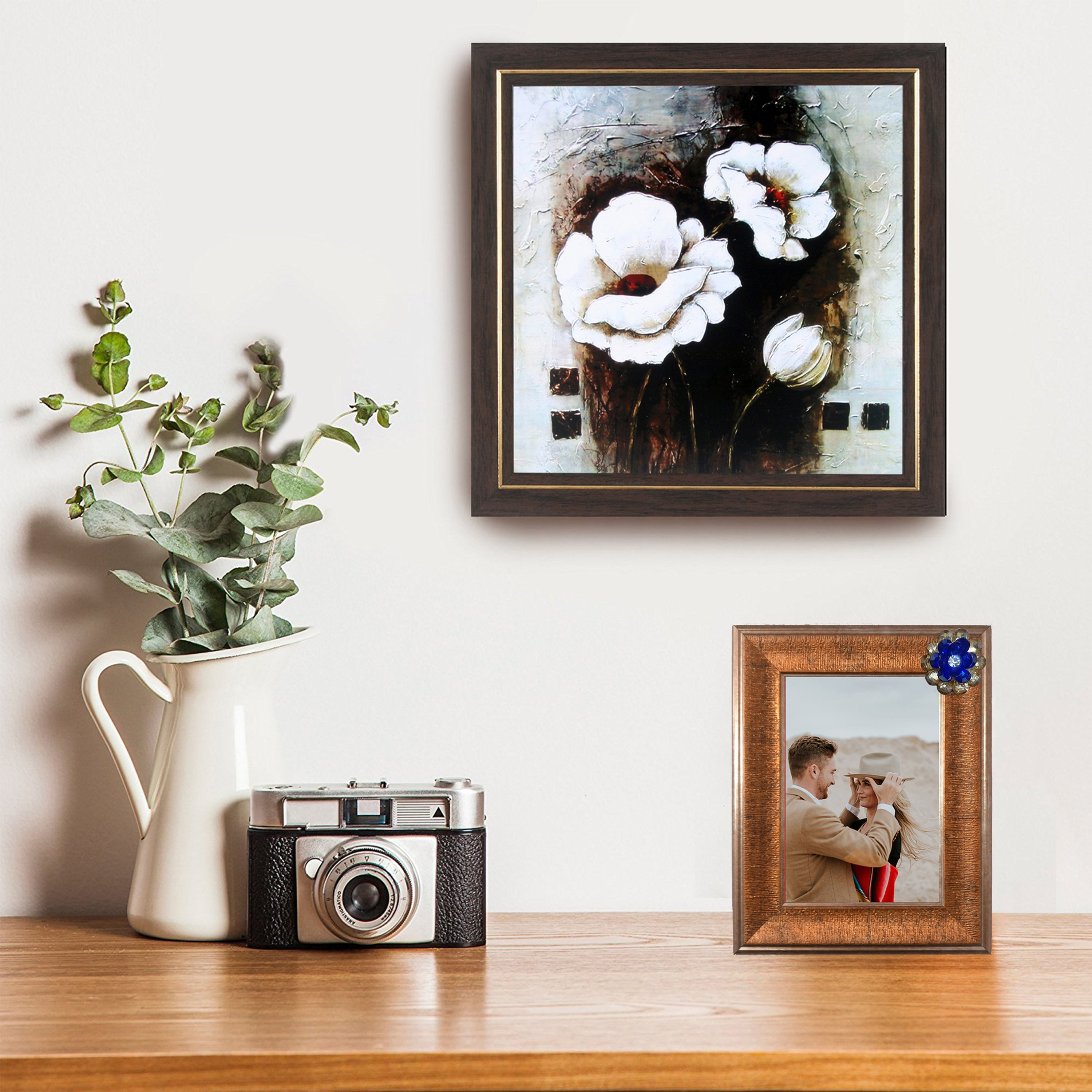 WENS Decorative Wall Mounted & Table Photo Frame With Acylic Glass- Golden
