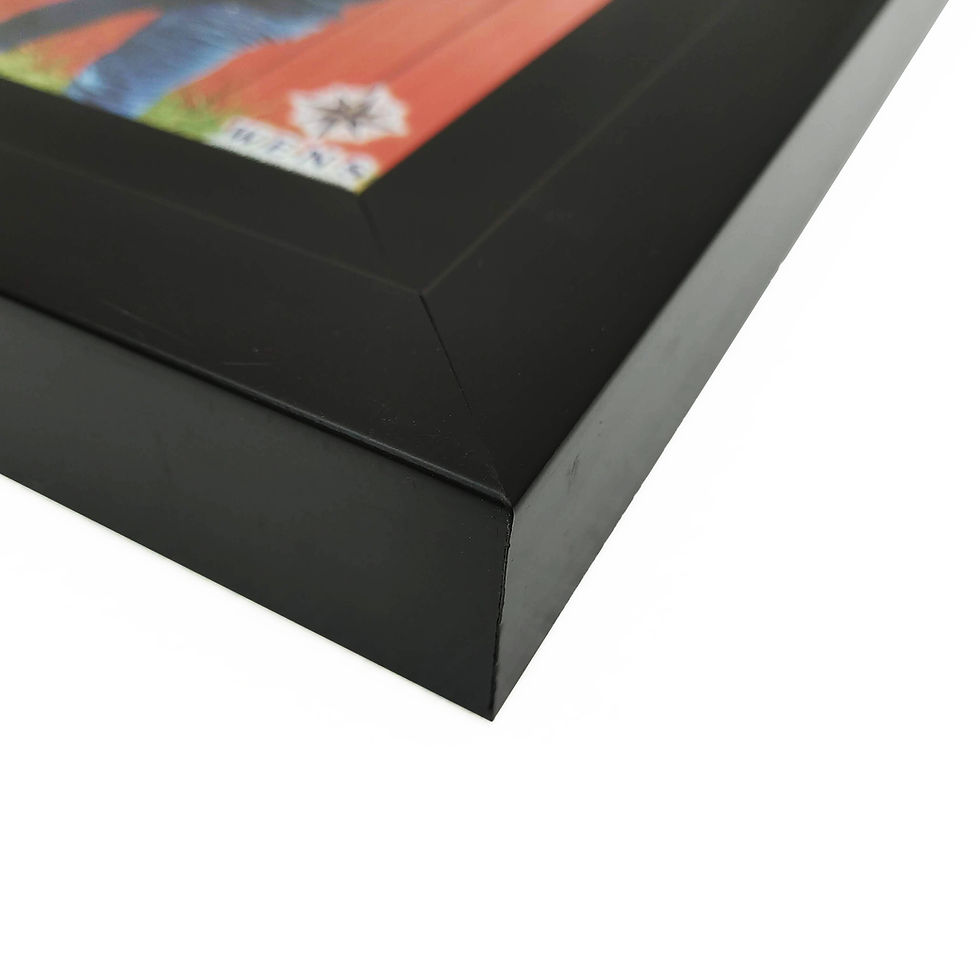 Thumbnail: WENS Double Framing Synthetic Wood Wall Mount And Table Photo Frame- Black