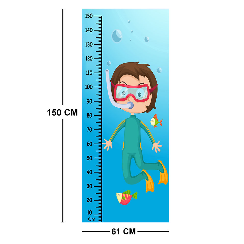 Thumbnail: WENS Scuba Diving Height Measurement Removable Wall Sticker