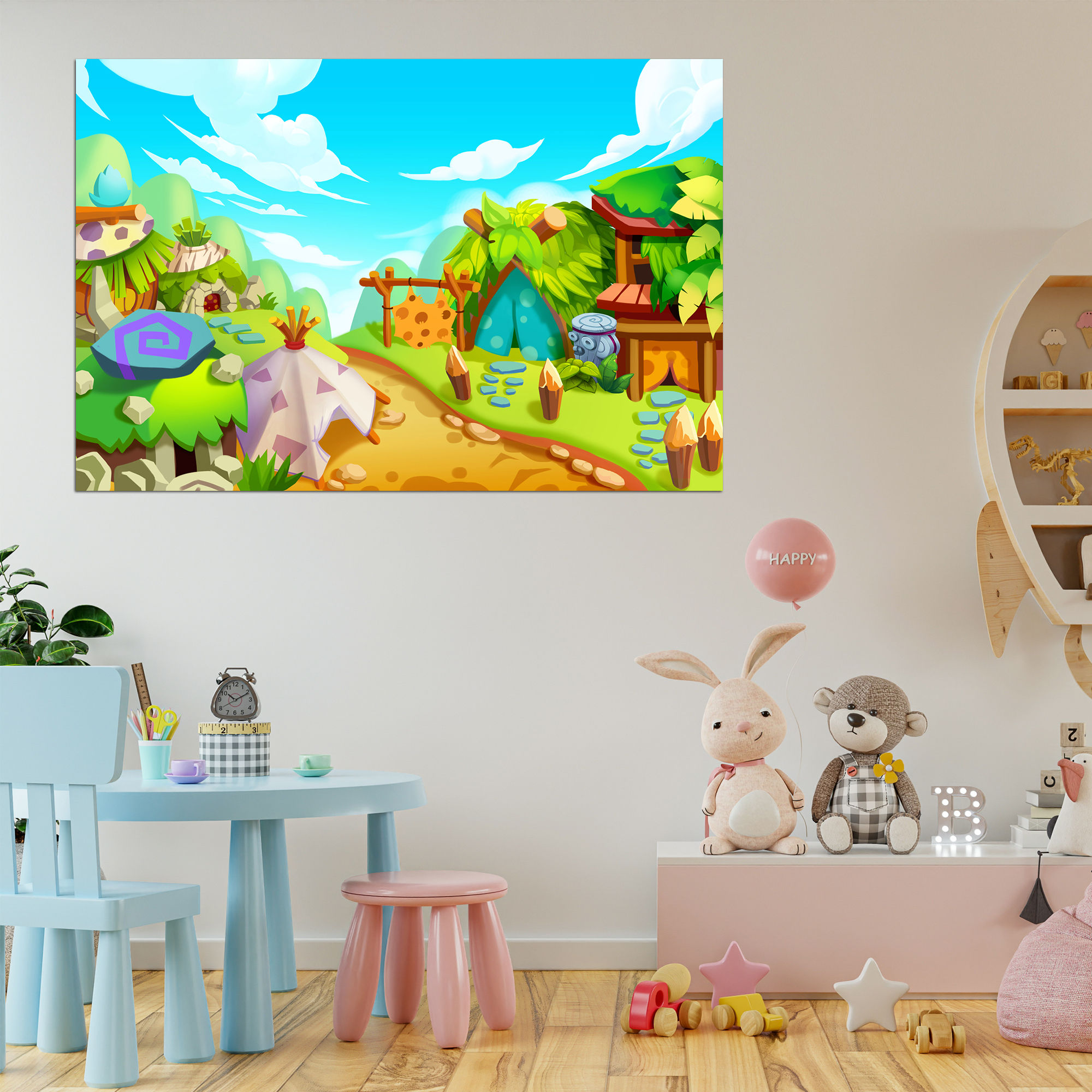 "WENS ""Magical Land"" Self Adhesive Wall Poster for Home Decor(Vinyl, 24 x 36 I