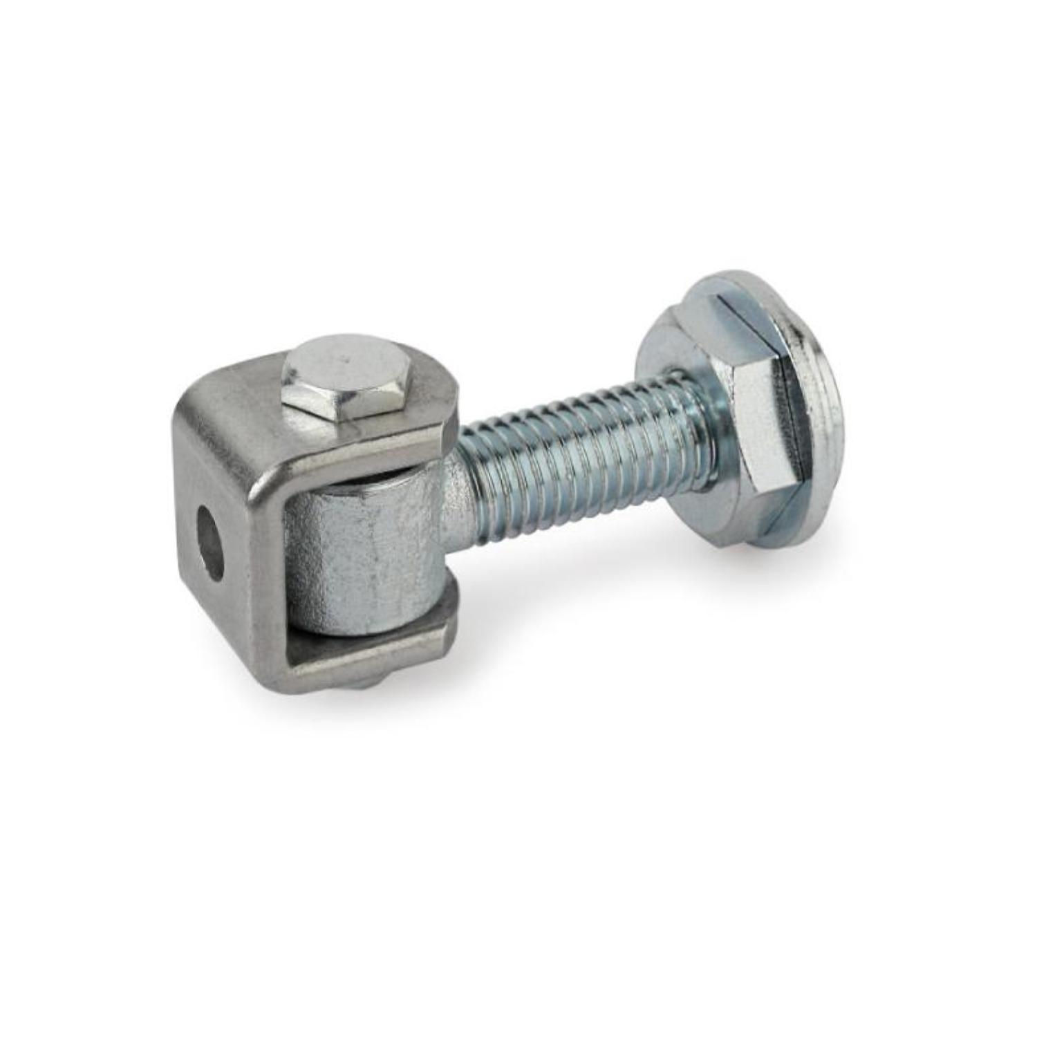 perno cardine zincato con cavallotto grezzo per applicazione su cancelli ad anta a saldare