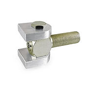 cardini superiori in acciao inox con alette in alluminio a saldare su ante per cancelli a battente in alluminio ad una o due ante