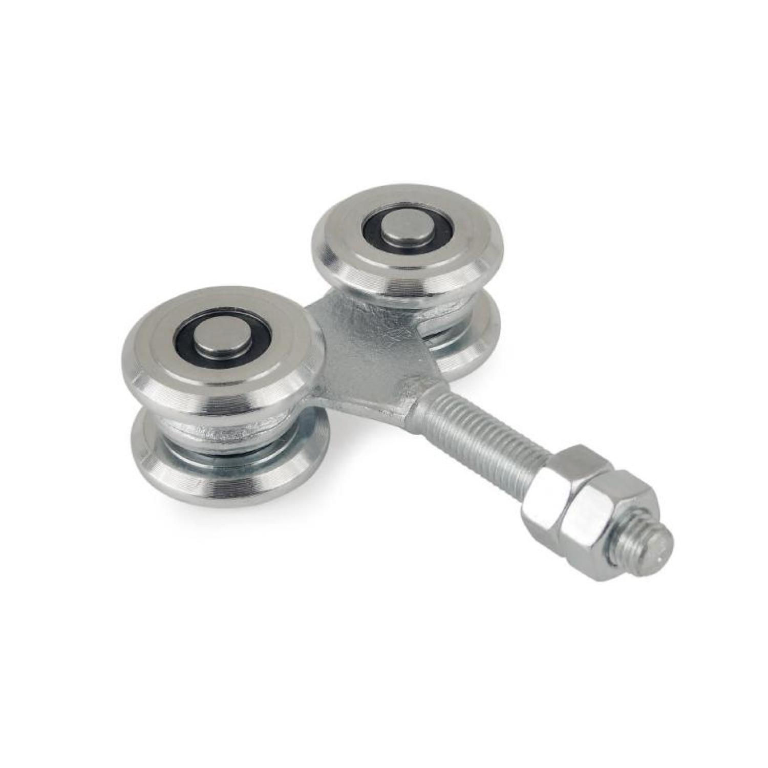 carrelli scorrevoli zincati 4 ruote cuscinetti filettato dadi portoni cancelli industriali M12 M20 protezione infiltrazioni