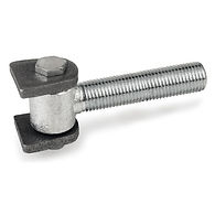 corpo cardini superiori lunghi in acciaio zincato con alette grezze a saldare su ante senza accessori di fissaggio su colonne per cancelli ad anta